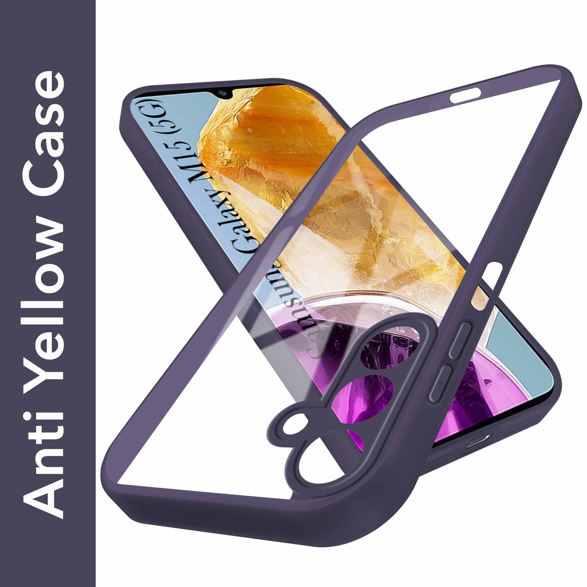 For Samsung Galaxy M15 5G Back Cover Case Ultra-Hybrid  (Lifetime Anti Yellow | Anti Scratch | Crystal Clear Shockproof)