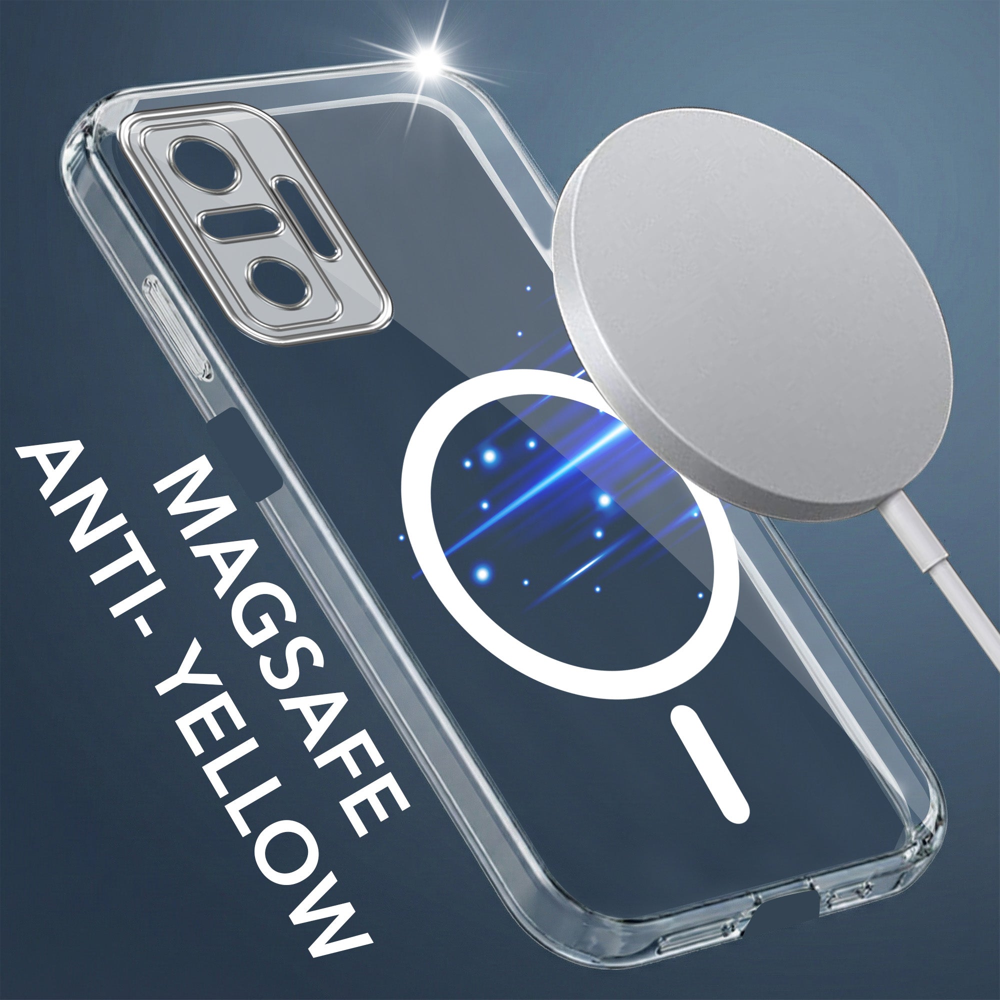 For Xiaomi Mi Redmi Note 10 Pro | 10 Pro Max Back Cover Shockproof Crystal-Clear (MagSafe Wireless Support | Drop & Camera Protection | Hard Polycarbonate)