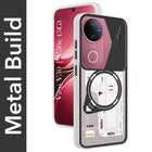 For Vivo V50 | Vivo V50e Metallic Back Cover Case (Metallic Camera Protection & Buttons | Translucent Milky Shade | Hard Polycarbonate)