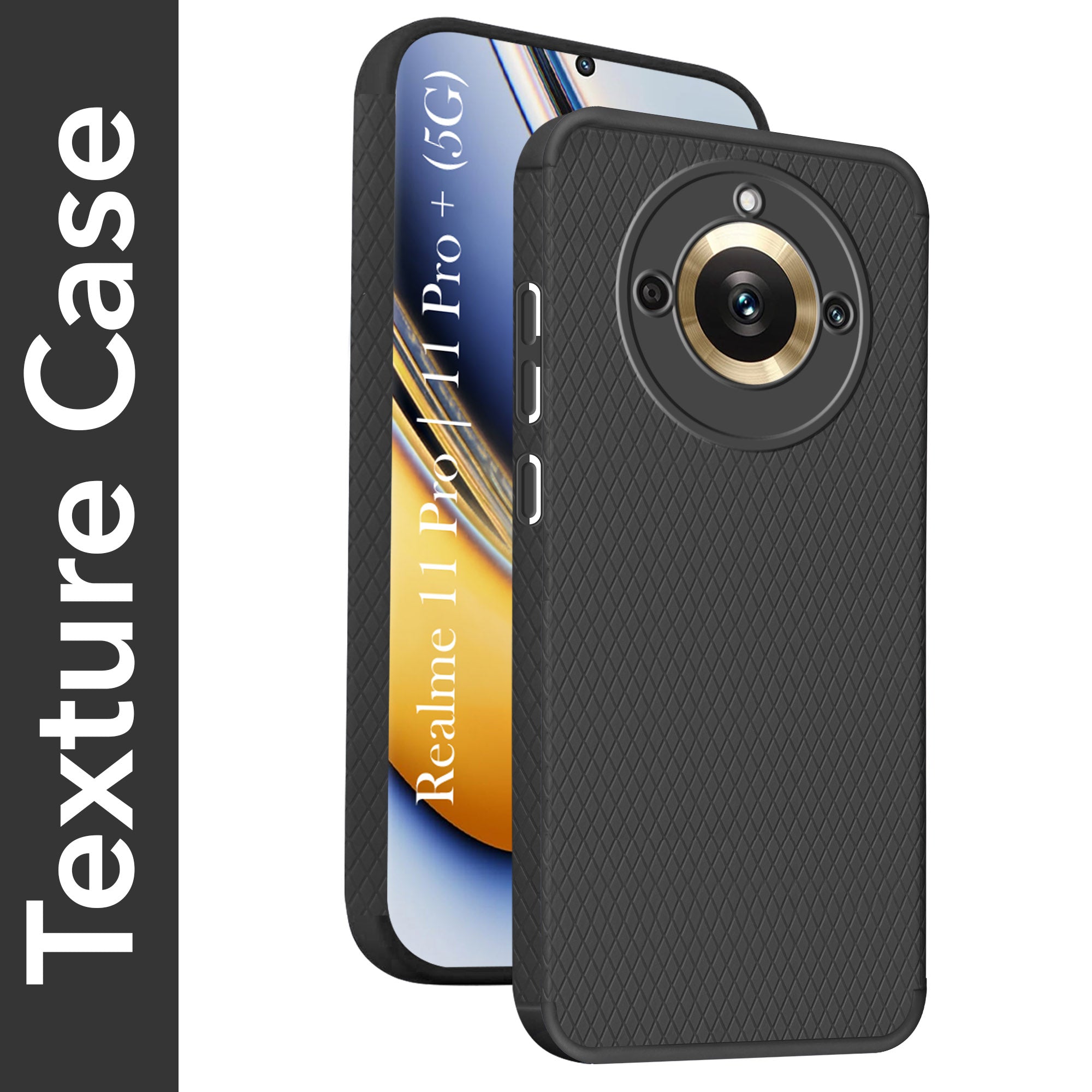 For Realme 11 Pro 5G | 11 Pro Plus Back Cover Case (Liquid Silicone | Side Grip | Camera Protection)