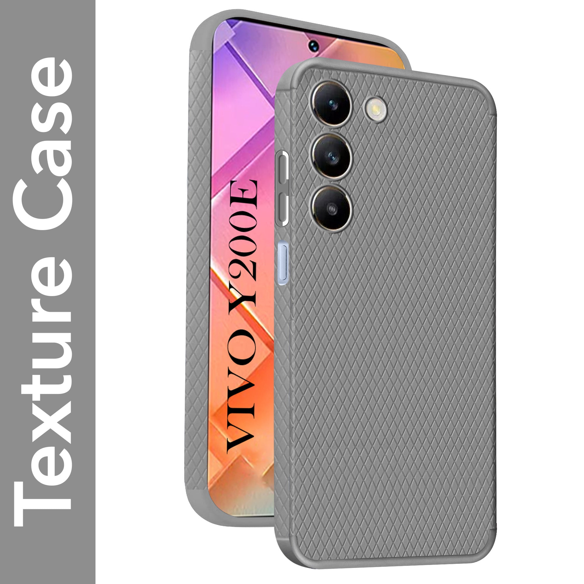 For Vivo Y200e Back Cover Case (Liquid Silicone | Side Grip | Camera Protection)