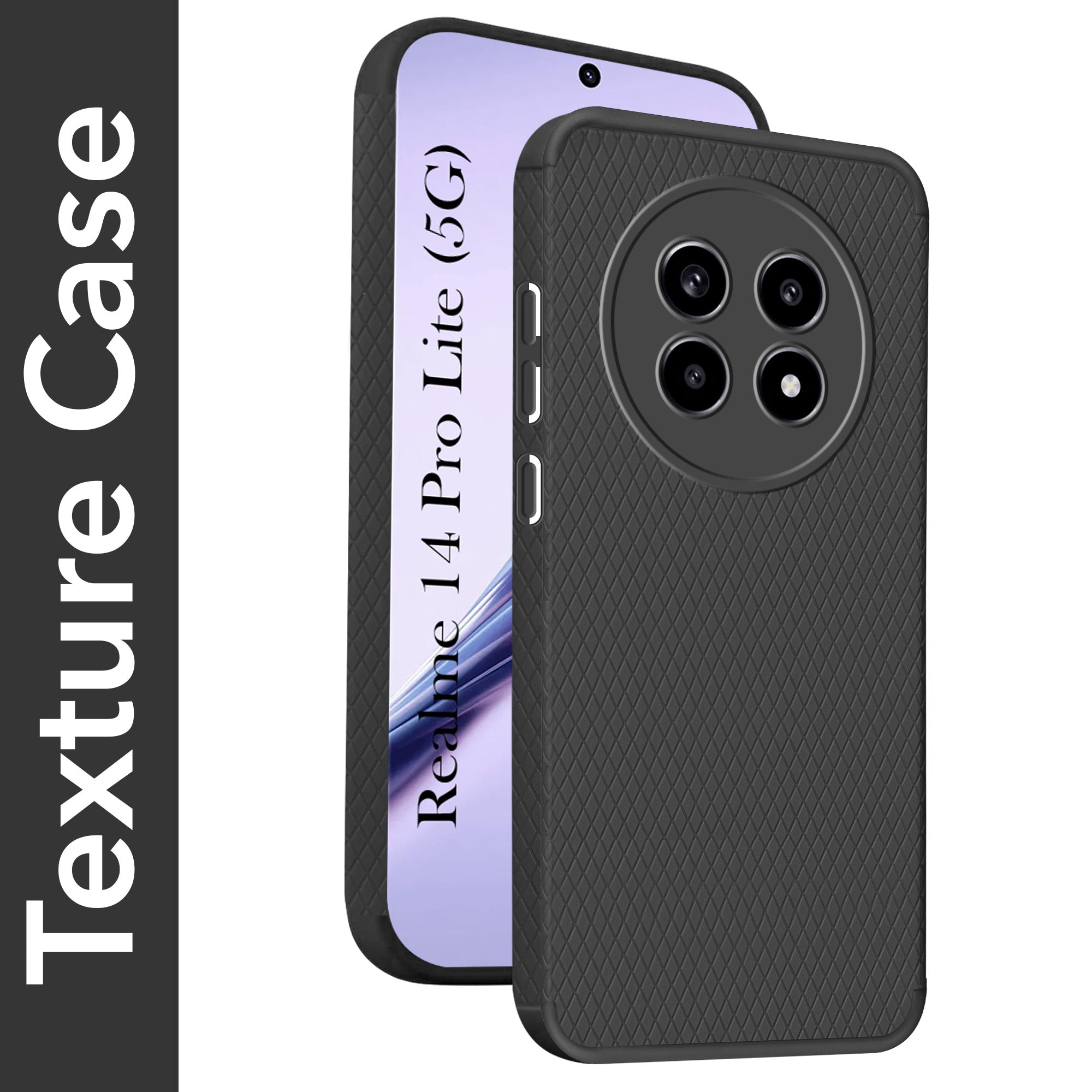 For Realme 14 Pro Lite Back Cover Case (Liquid Silicone | Side Grip | Camera Protection)