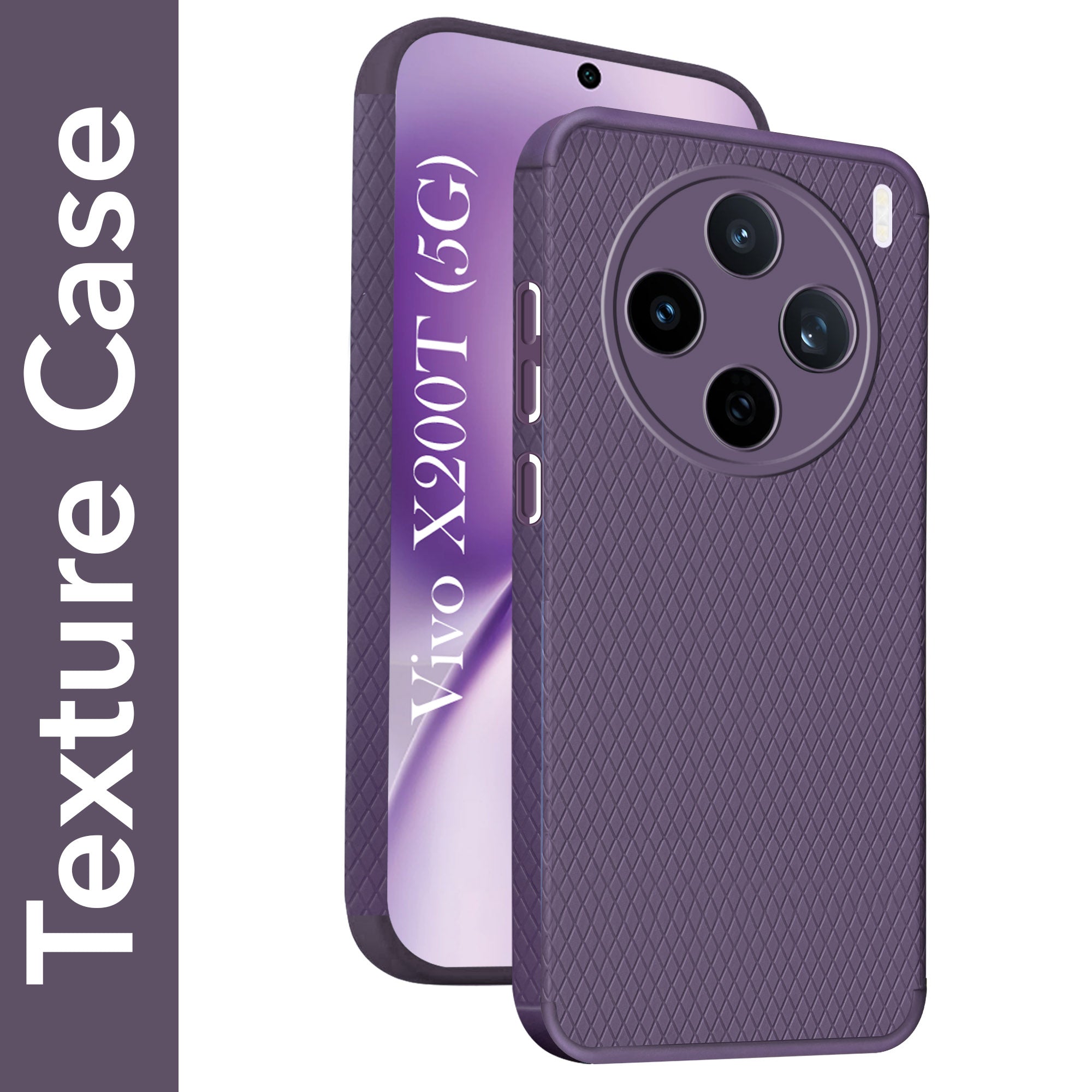 For Vivo X200T Back Cover Case Liquid Silicone (Camera Protection | Side Grip Texture | Soft and Flexible)