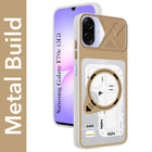 For Samsung Galaxy A07 5G | F70e 5G Metallic Back Cover Case (Metallic Camera Protection & Buttons | Translucent Milky Shade | Hard Polycarbonate)