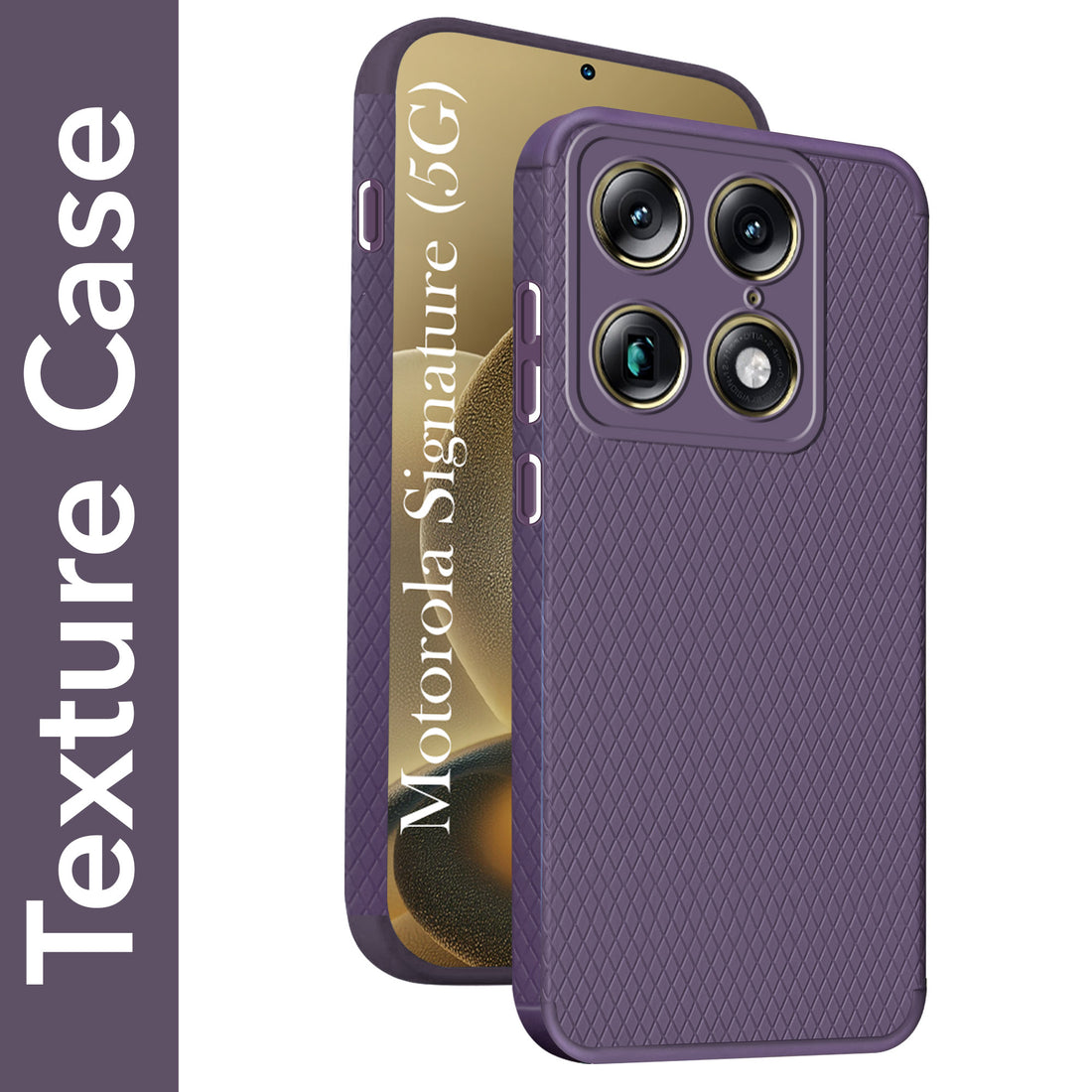 For Motorola Moto Signature 5G Back Cover Case Liquid Silicone (Camera Protection | Side Grip Texture | Soft and Flexible)