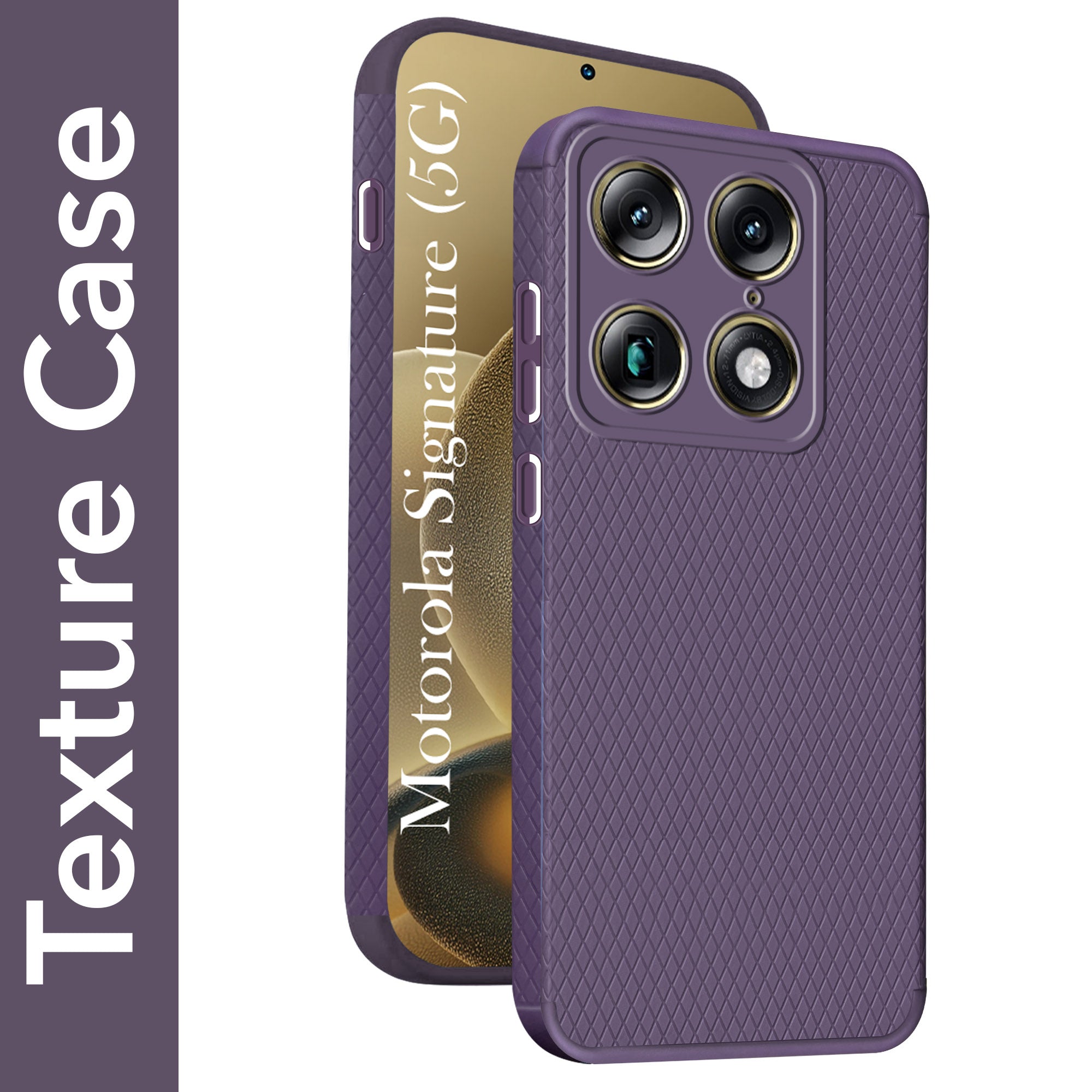 For Motorola Moto Signature 5G Back Cover Case Liquid Silicone (Camera Protection | Side Grip Texture | Soft and Flexible)