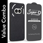 For Nothing Phone 2A 5G Combo (Textured Grip Design | Micro-Fiber Cloth Inside | Oleophobic Coating Screen Glass)