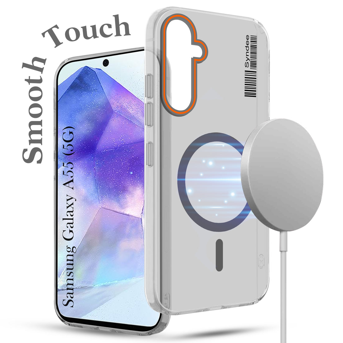 For Samsung Galaxy A55 5G Back Cover Case (Soft Touch | Camera Bump Protection | MagSafe Compatible | Matte Finish)
