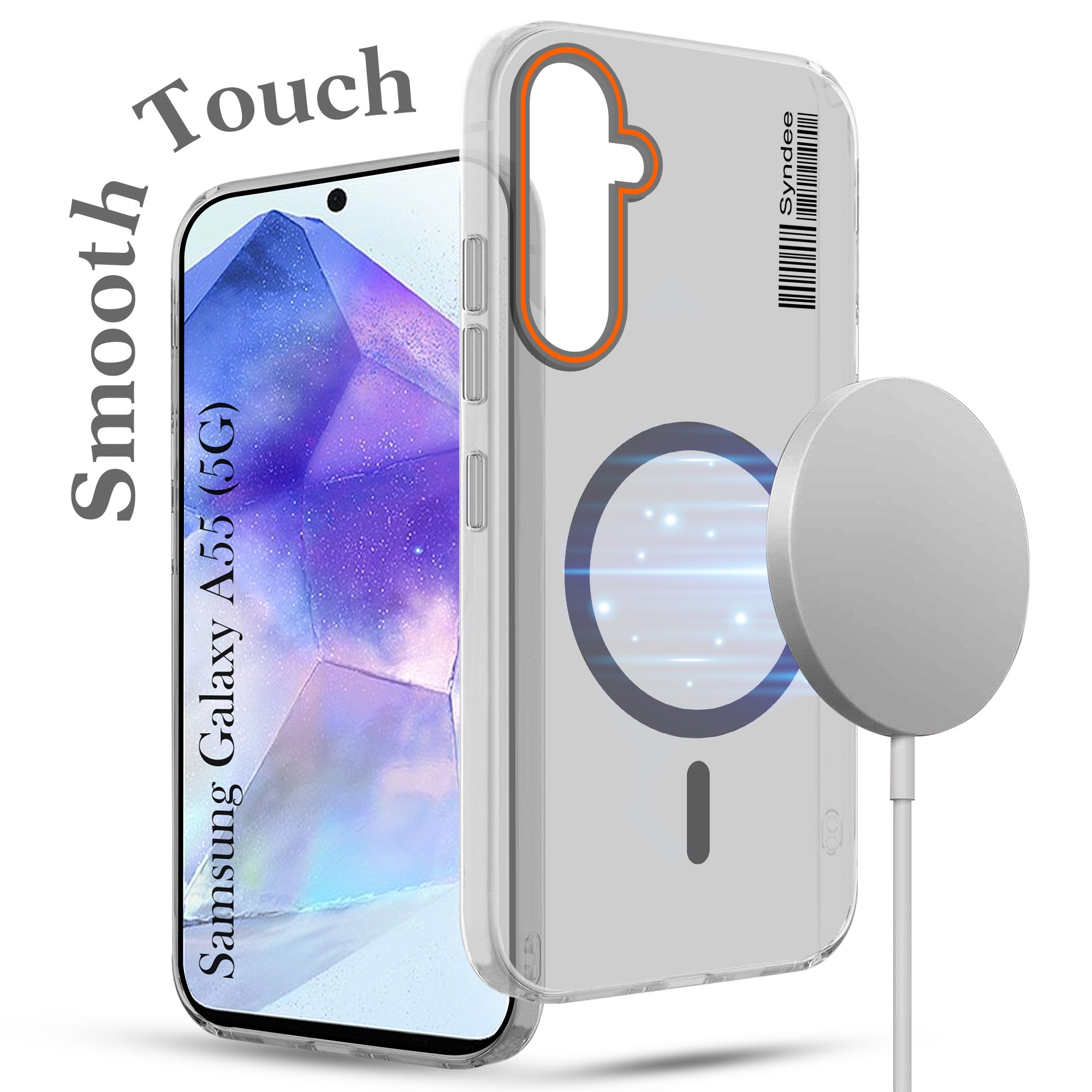 For Samsung Galaxy A55 5G Back Cover Case (Soft Touch | Camera Bump Protection | MagSafe Compatible | Matte Finish)