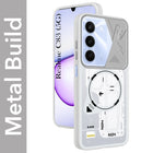 For Realme C83 5G Metallic Back Cover Case (Metallic Camera Protection & Buttons | Translucent Milky Shade | Hard Polycarbonate)