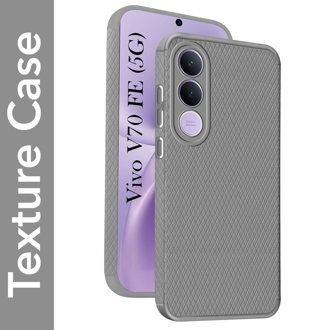 For Vivo V70 FE 5G Back Cover Case Liquid Silicone (Camera Protection | Side Grip Texture | Soft and Flexible)