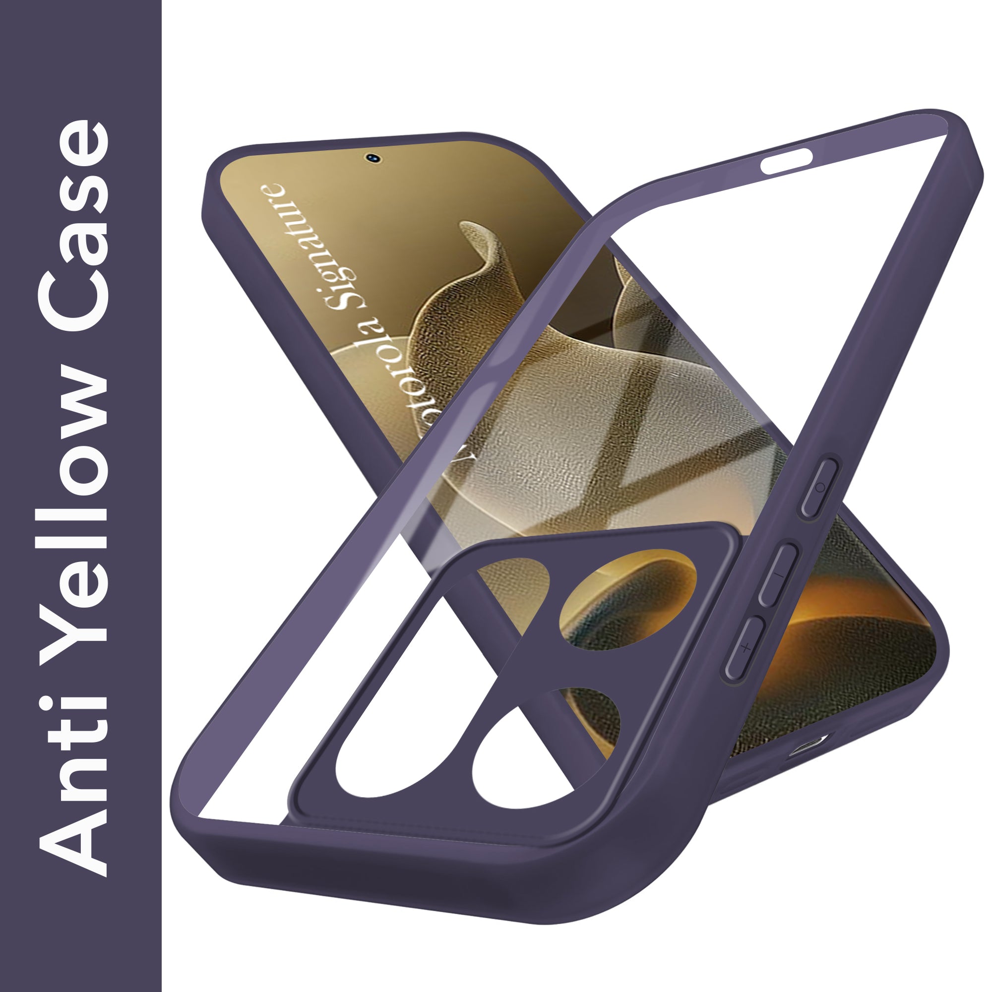 For Motorola Moto Signature 5G Back Cover Case Ultra-Hybrid (Lifetime Anti Yellow | Anti Scratch | Crystal Clear Shockproof)