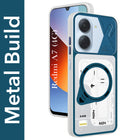 For Redmi A7 4G Metallic Back Cover Case (Metallic Camera Protection & Buttons | Translucent Milky Shade | Hard Polycarbonate)