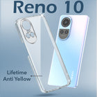For Oppo Reno 10 5G | Oppo Reno 10 Pro 5G Back Cover Case (Hard Anti Yellow Clear Case | Drop & Camera Protection | Shockproof Polycarbonate)