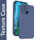For Realme Narzo 50A Back Cover Case Liquid Silicone (Camera Protection | Side Grip Texture | Soft and Flexible)
