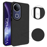 For Vivo T4R Back Cover Case (Glass Like Camera Protection | Leather Feel | Minimalist Professional Grip)
