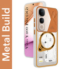 For Vivo Y400 Pro Metallic Back Cover Case (Metallic Camera Protection & Buttons | Translucent Milky Shade | Hard Polycarbonate)
