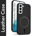 For Samsung Galaxy S22 Back Cover Case Leather Finish (MagSafe Compatible Wireless Charging | Soft Touch | Camera Bump Protection)