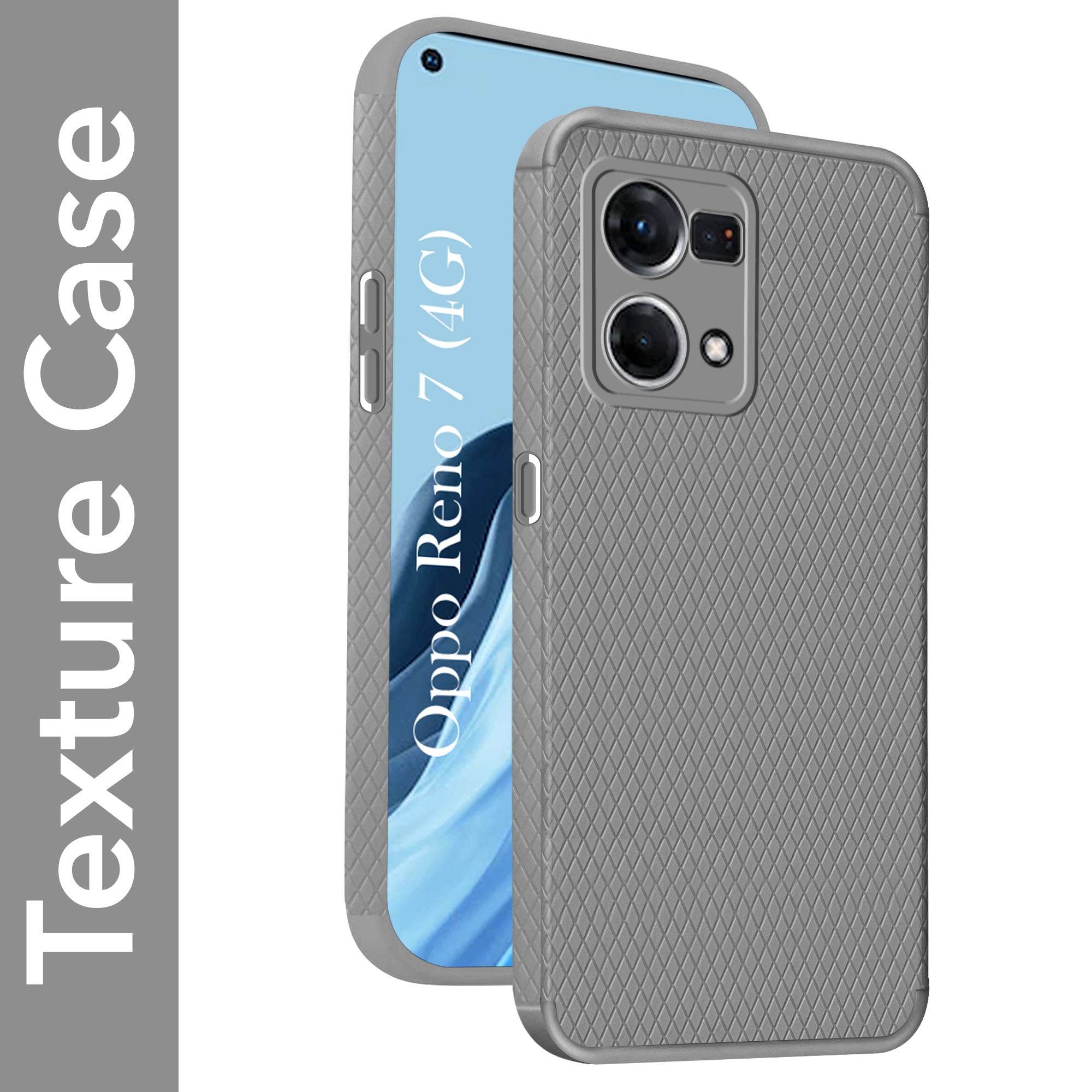 For Oppo Reno7 | Reno 7 4G Back Cover Case (Liquid Silicone | Side Grip | Camera Protection)