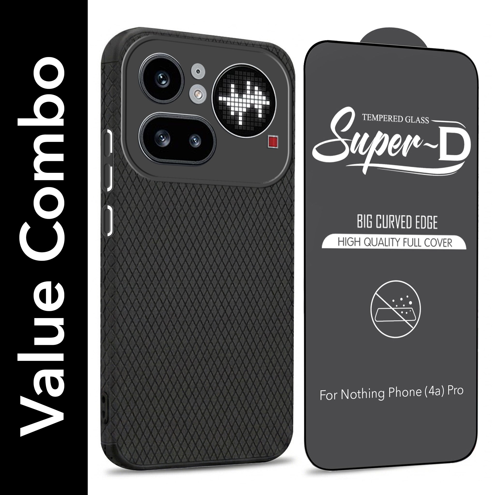 For Nothing Phone 4A Pro 5G Combo with Back Cover and 9H Tempered Glass (Liquid Silicone | Camera Protection | Oleophobic Coating Screen Glass)
