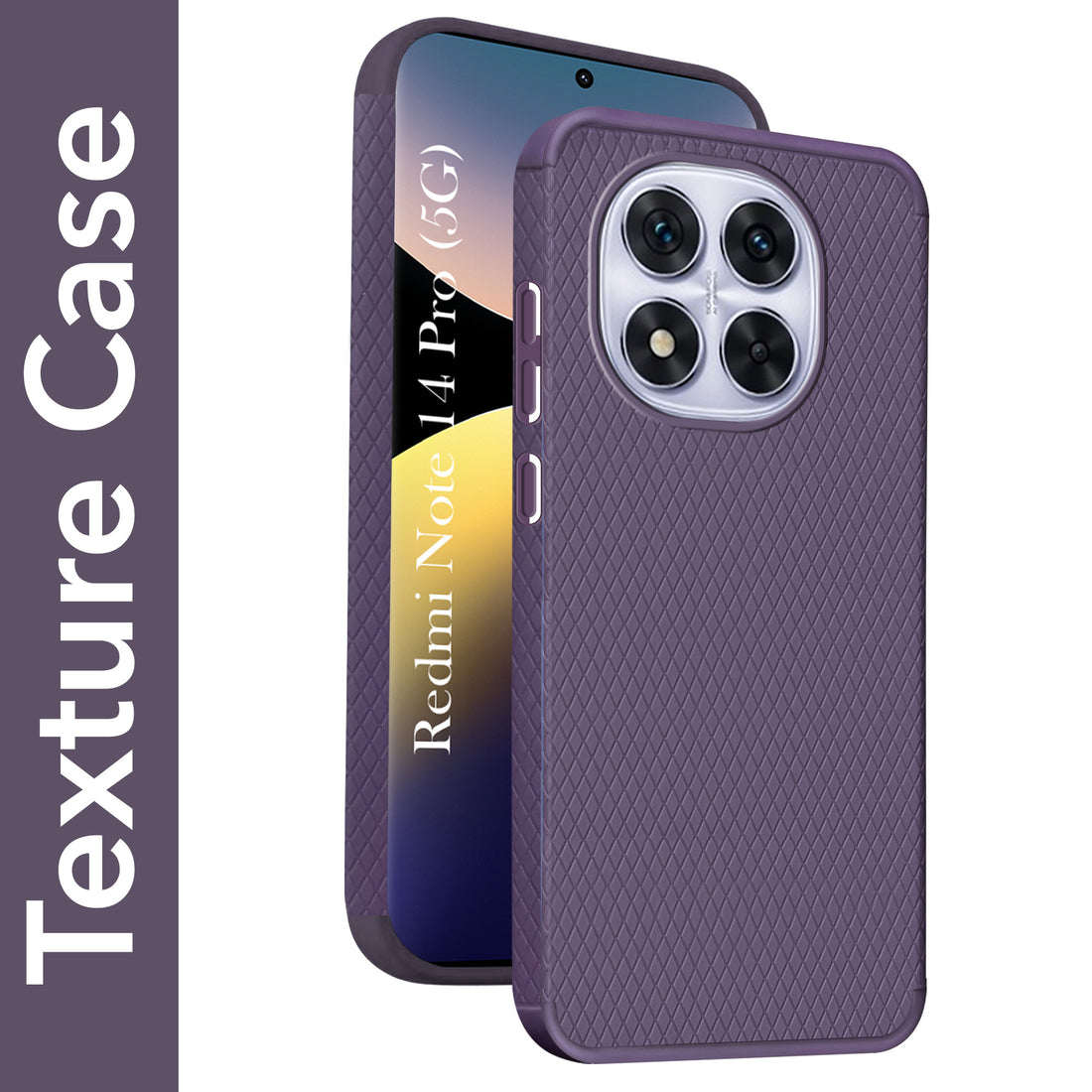 For Redmi Note 14 Pro Back Cover Case (Liquid Silicone | Side Grip | Camera Protection)