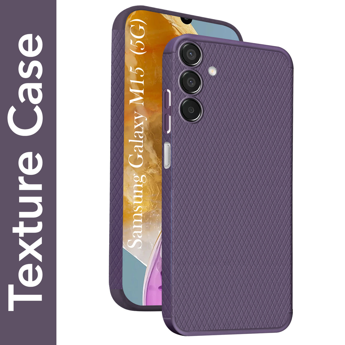 For Samsung Galaxy M15 5G Back Cover Case (Liquid Silicone | Side Grip | Camera Protection)