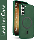 For Samsung Galaxy S23 Plus 5G Back Cover Case Leather Finish (MagSafe Compatible Wireless Charging | Soft Touch | Camera Bump Protection)