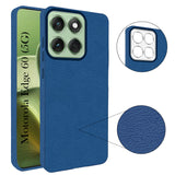 For Motorola Moto Edge 60 Back Cover Case (Glass Like Camera Protection | Leather Feel | Minimalist Professional Grip)