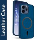 For Oppo Reno 15c Back Cover Case Leather Finish (MagSafe Compatible Wireless Charging | Soft Touch | Camera Bump Protection)