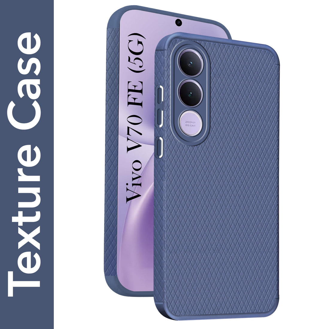 For Vivo V70 FE 5G Back Cover Case Liquid Silicone (Camera Protection | Side Grip Texture | Soft and Flexible)