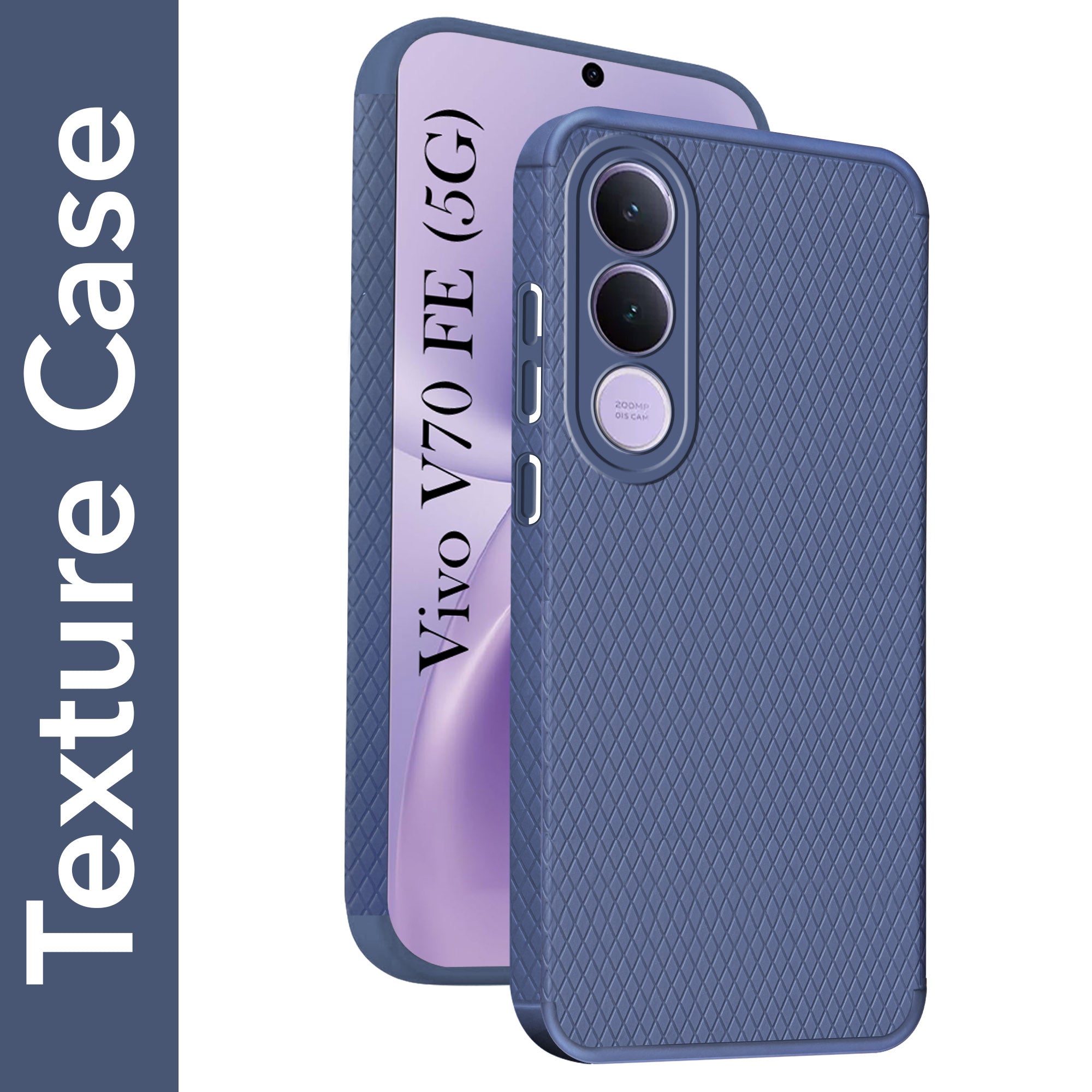 For Vivo V70 FE 5G Back Cover Case Liquid Silicone (Camera Protection | Side Grip Texture | Soft and Flexible)