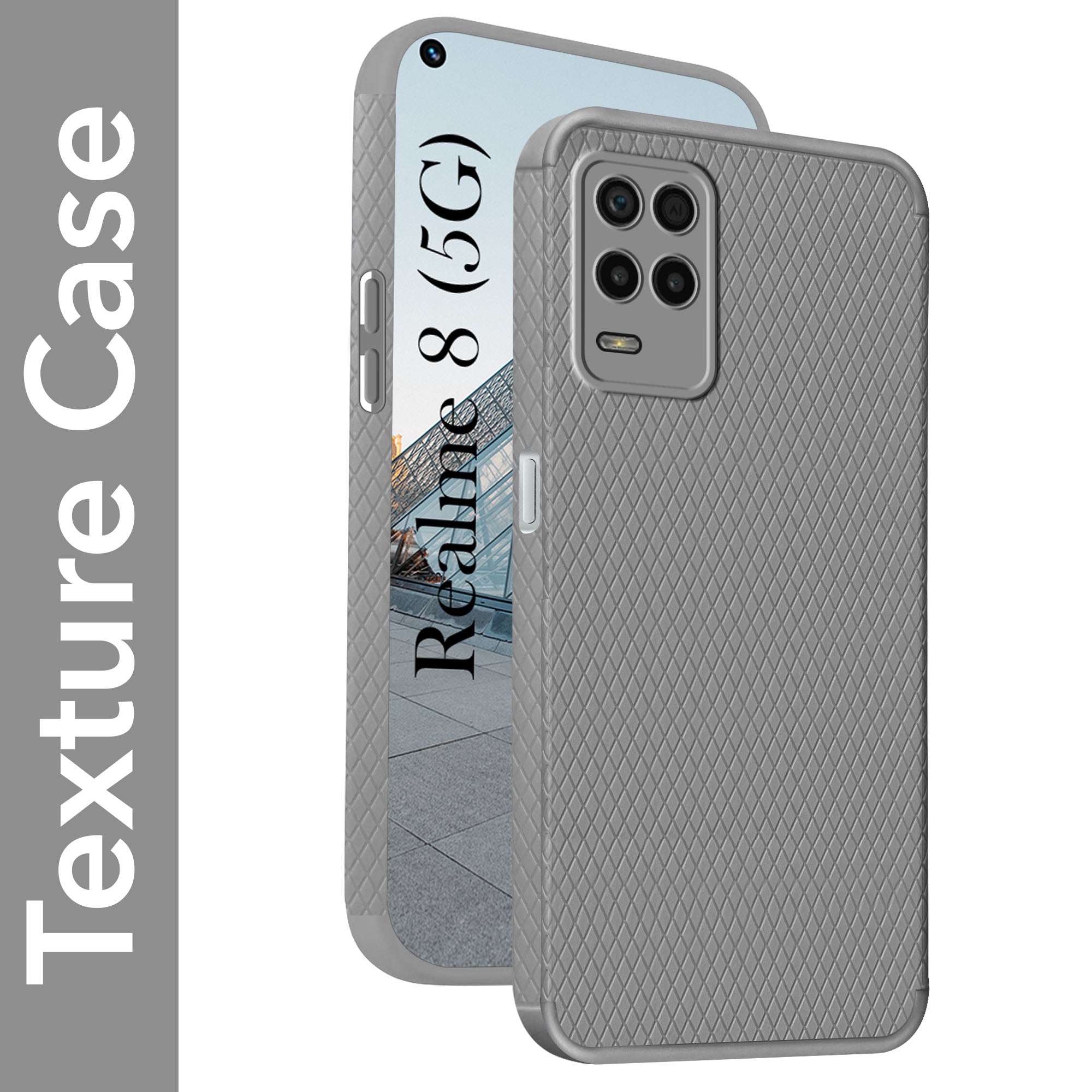 For Realme 8 5G Back Cover Case (Liquid Silicone | Side Grip | Camera Protection)