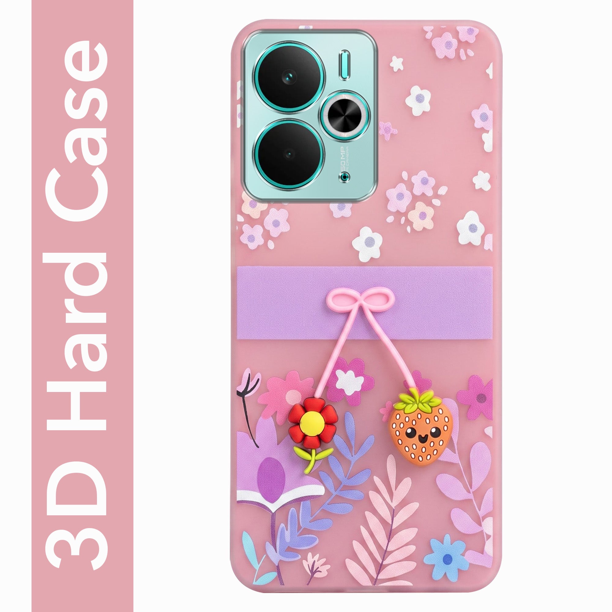 For Realme 16 Pro Back Cover Case (3D Cute Cartoons | Hard Back Side Soft | Matte Premium Finish | HD Printing)