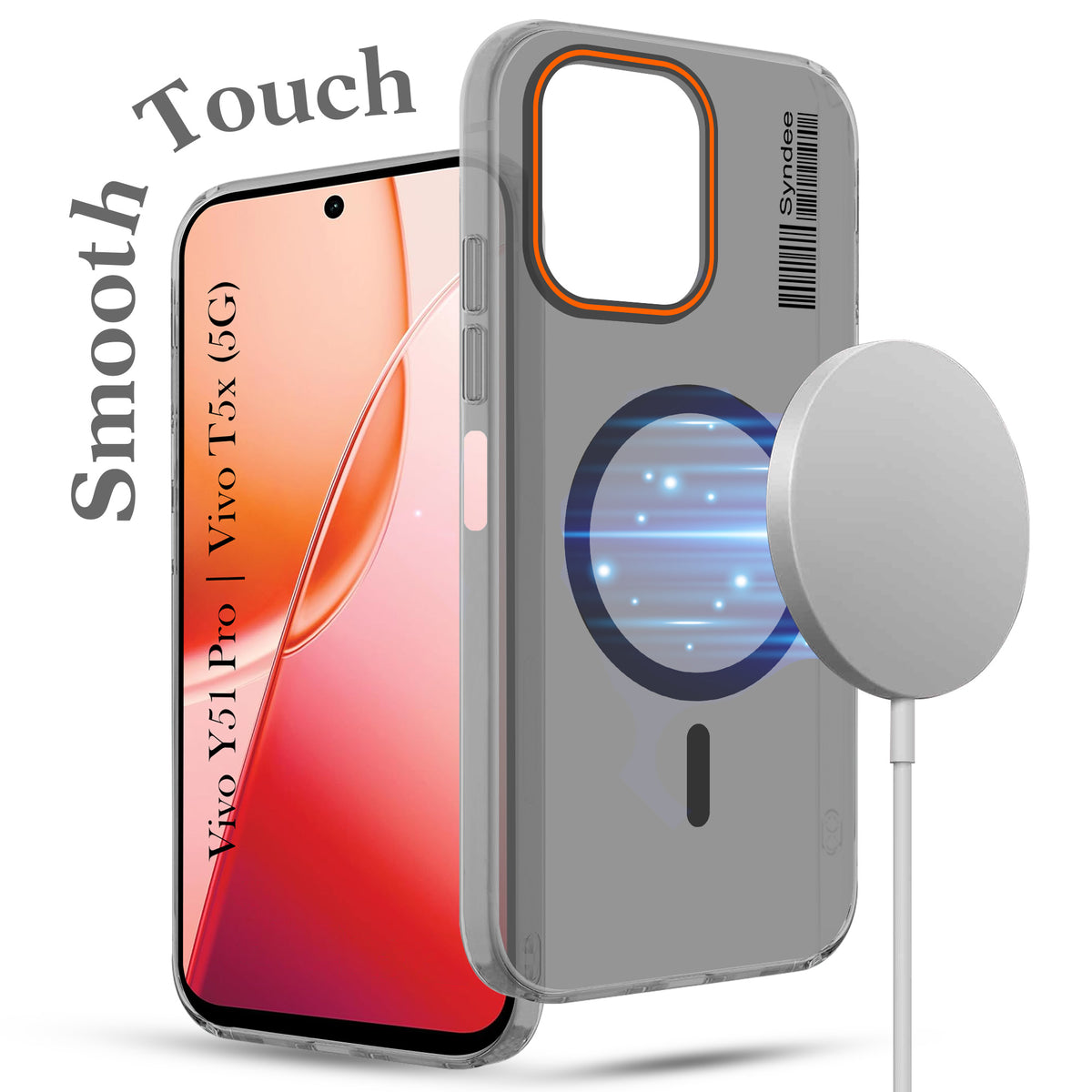 For Vivo Y51 Pro 5G | Vivo T5x Back Cover Case (Soft Touch | Camera Bump Protection | MagSafe Compatible | Matte Finish)