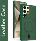 For Samsung Galaxy S24 Ultra Back Cover Case (Sleek Leather Finish | MagSafe Compatible Wireless Charging | Camera Bump Protection)
