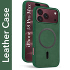 For Apple iPhone 18 Pro Max Back Cover Case Leather Finish (MagSafe Compatible Wireless Charging | Soft Touch | Camera Bump Protection)