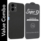For Samsung Galaxy A06 Combo with Back Cover and 9H Tempered Glass (Liquid Silicone | Camera Protection | Oleophobic Coating Screen Glass)