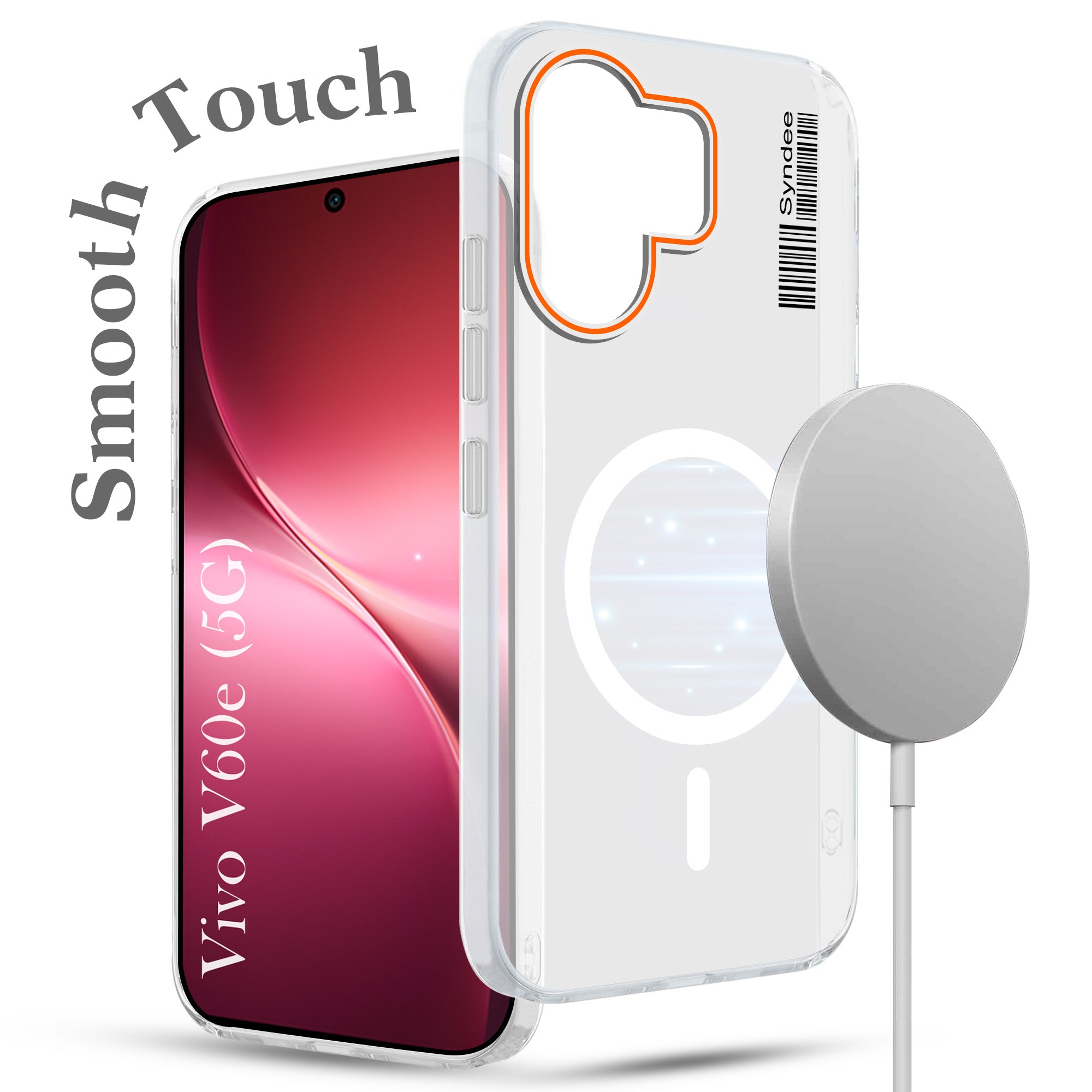 For Vivo V60e Back Cover Case (Soft Touch | Camera Bump Protection | MagSafe Compatible | Matte Finish)