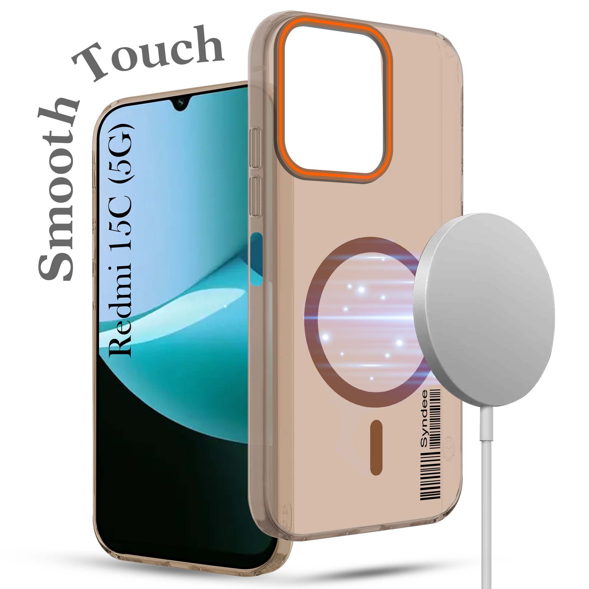 For Redmi 15C Back Cover Case (Soft Touch | Camera Bump Protection | MagSafe Compatible | Matte Finish)