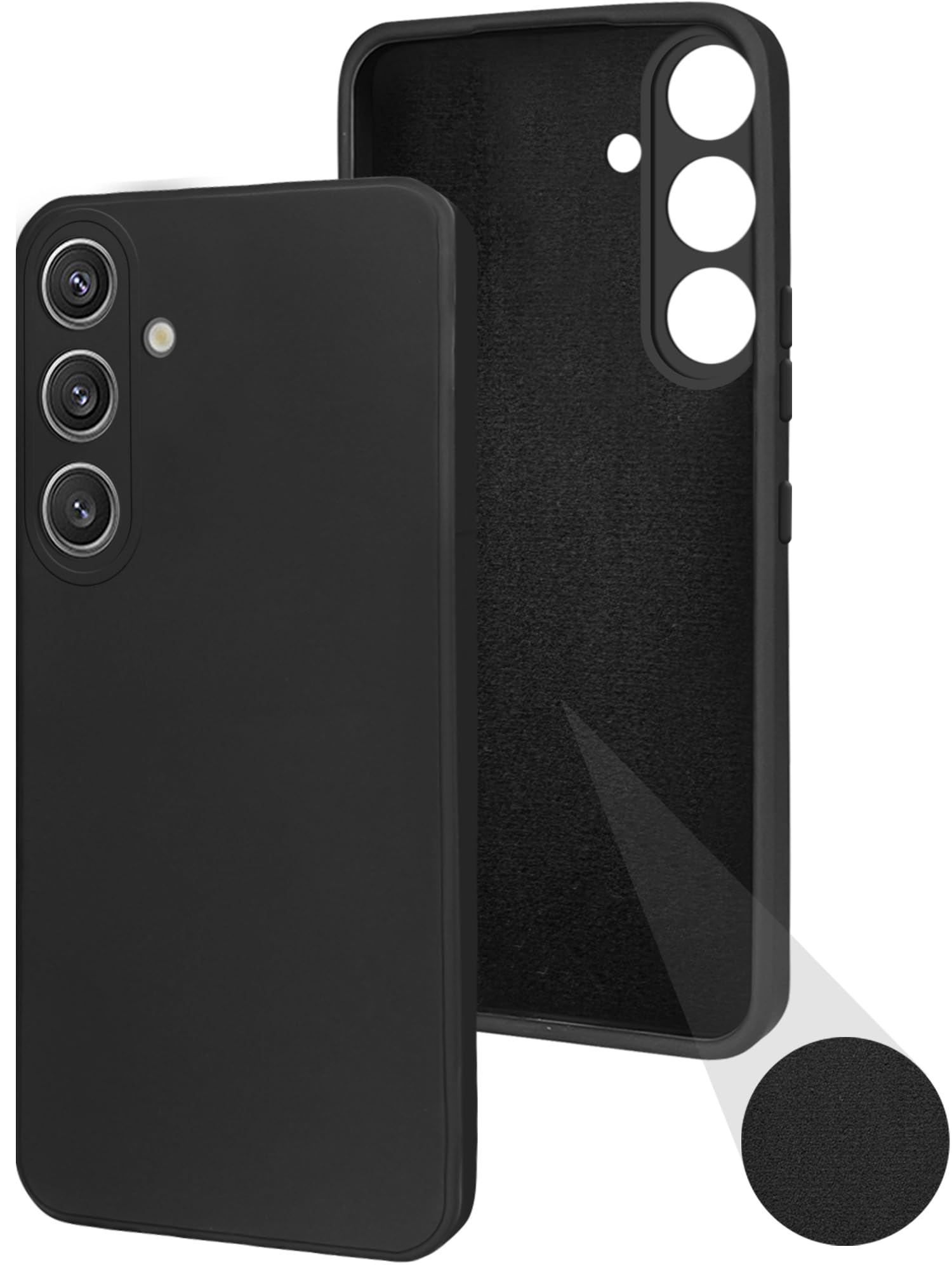 For Samsung Galaxy S25 Back Cover Case ( Matte Finish Silicone with Inside Fiber cloth)