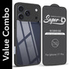 For Apple iPhone 17 Pro Combo with Back Cover and 9H Tempered Glass (Lifetime Anti-Yellow | Crystal Clear Shockproof | Oleophobic Coating Screen Glass)
