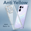 For Oppo Reno 16 Back Cover Case Lifetime Anti-Yellow Clear (Sleek Hard Crystal | Shockproof and Camera Protection)