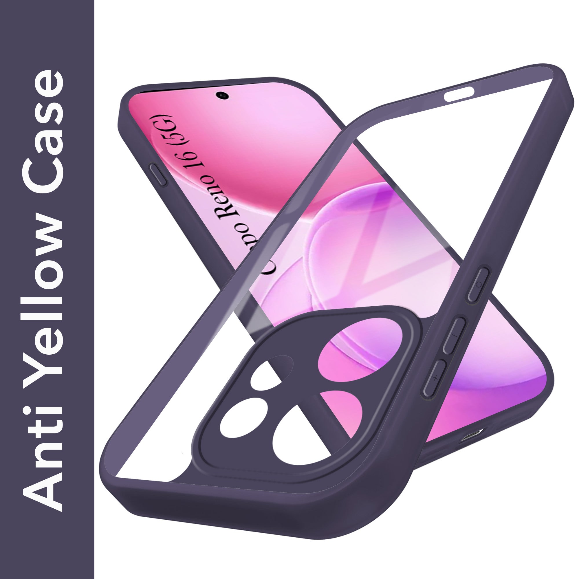 For Oppo Reno 16 Back Cover Case Ultra-Hybrid (Lifetime Anti Yellow | Anti Scratch | Crystal Clear Shockproof)