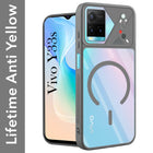 For Vivo Y33s Back Cover Case Lifetime Anti-Yellow Clear (Camera Protection | Side Grip | Wireless MagSafe Compatible)