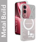 For Vivo Y31 5G Metallic Back Cover Case (Metallic Camera Protection & Buttons | Translucent Milky Shade | Hard Polycarbonate)