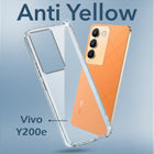 For Vivo Y200e Back Cover Case (Hard Anti Yellow Clear Case | Drop & Camera Protection | Shockproof Polycarbonate)