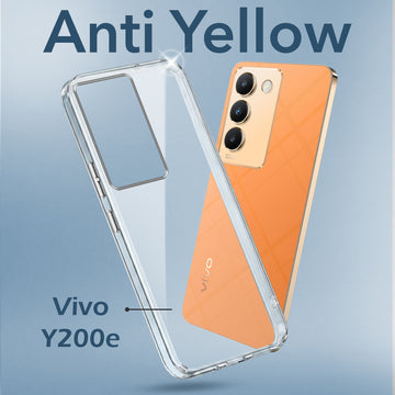 For Vivo Y200e Back Cover Case (Hard Anti Yellow Clear Case | Drop & Camera Protection | Shockproof Polycarbonate)