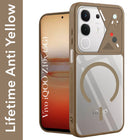 For Vivo iQOO Z10x Back Cover Case Lifetime Anti-Yellow Clear (Camera Protection | Side Grip | Wireless MagSafe Compatible)