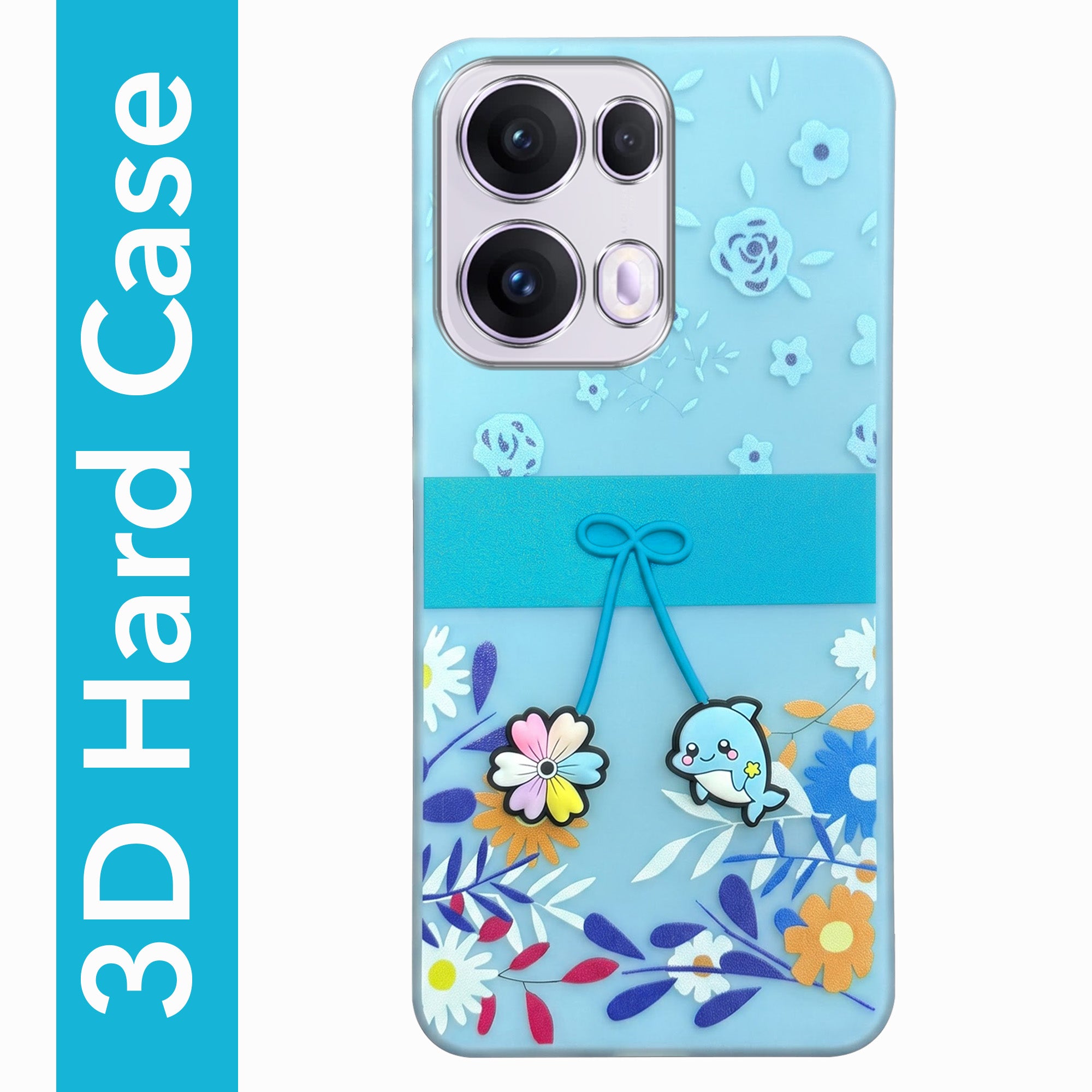For Oppo Reno13 Pro 5G | Oppo Reno 13 Pro 5G Back Cover Case (3D Cute Cartoons | Hard Back Side Soft | Matte Premium Finish | HD Printing)
