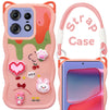 For Motorola Moto Edge 50 Pro Back Case Cover Strap (3D embossed Figures | Strap Holder | 360* Soft Cushion with Camera Bump)